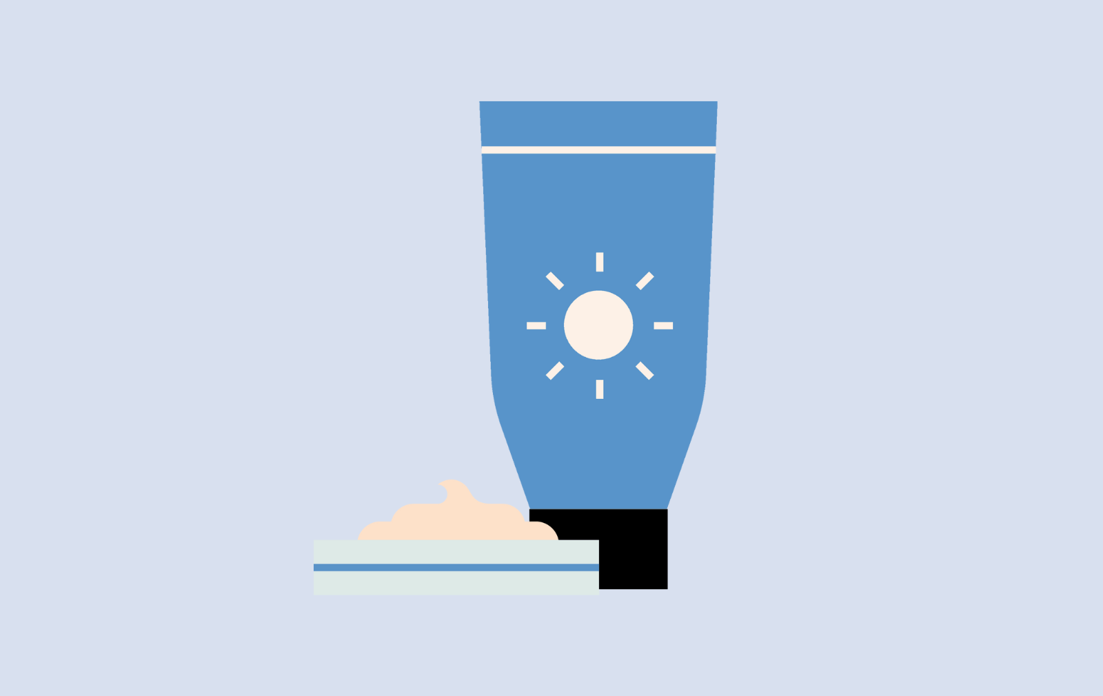 Illustration of sunscreen tube