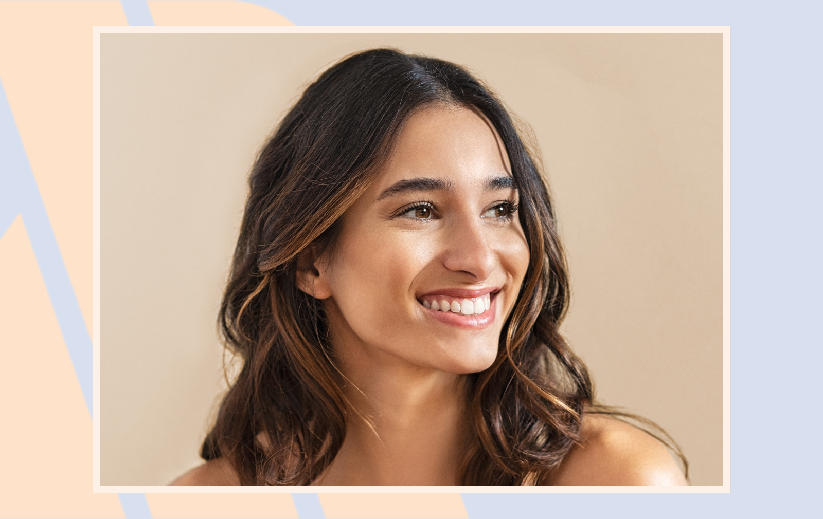 Photo of smiling woman with dark brown hair