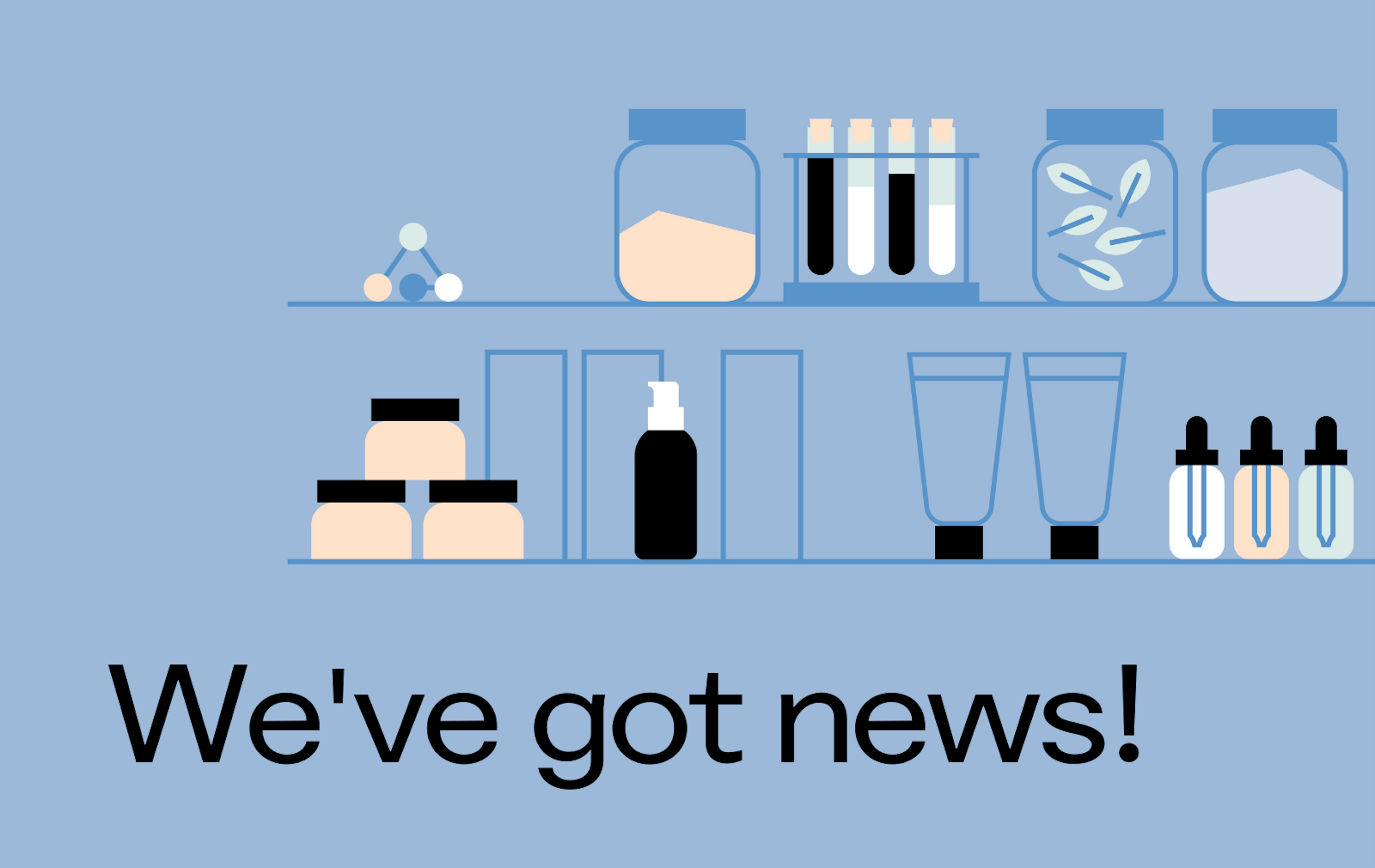 We've got news! illustration of laboratory objects